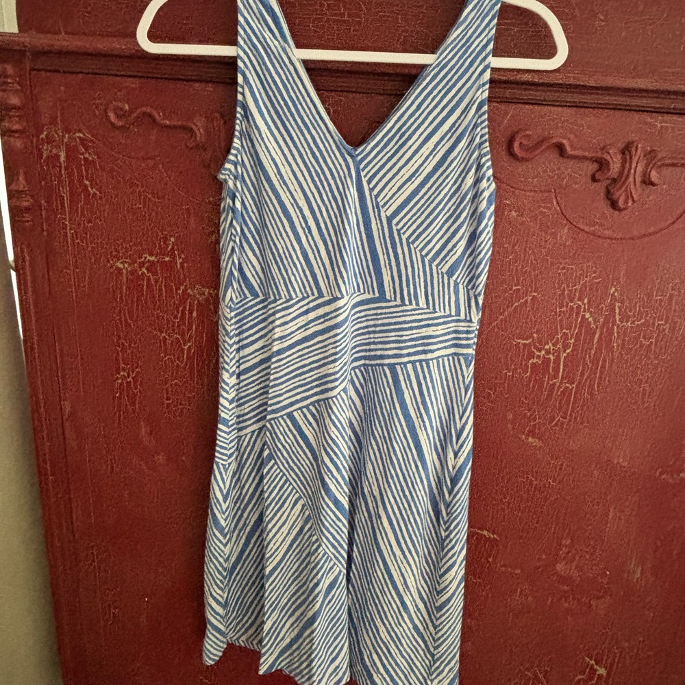 Tommy Bahama Blue and White Striped Midi Dress